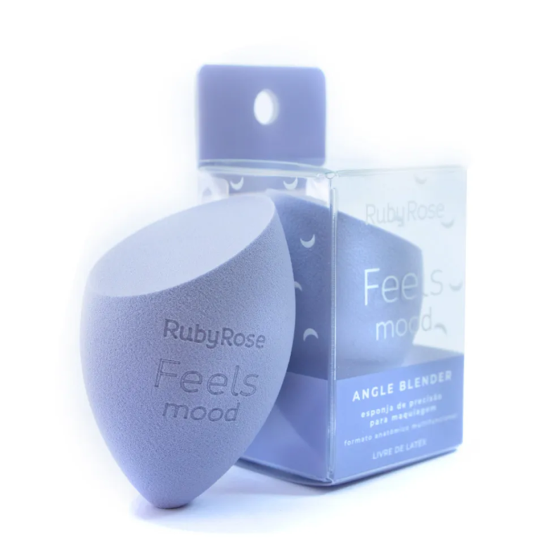 ESPONJA FEELS SOFT BLENDER COM CORTE RUBY ROSE BOX COM 8 UN