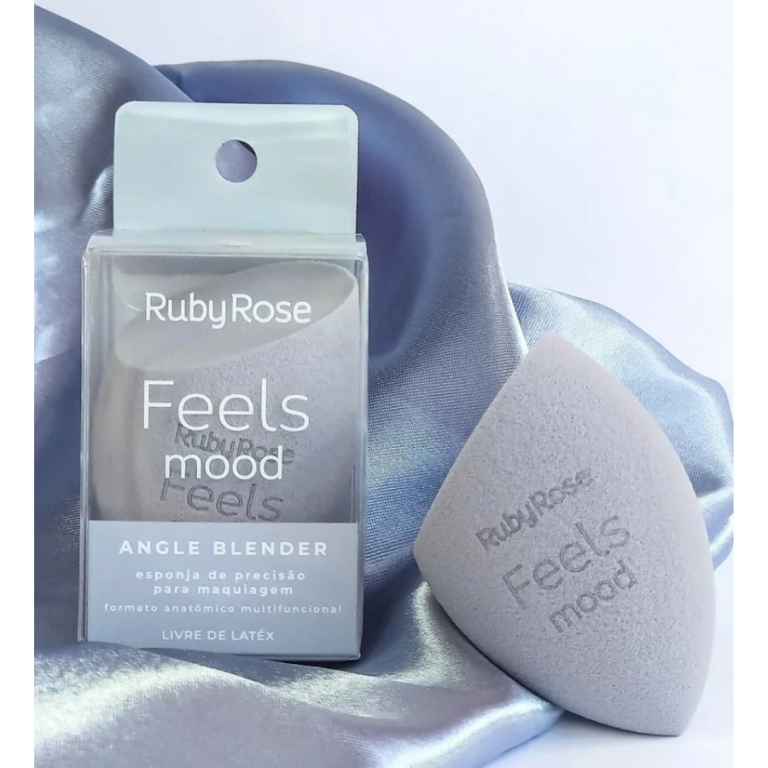 ESPONJA FEELS SOFT BLENDER COM CORTE RUBY ROSE BOX COM 8 UN