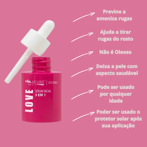 SÉRUM FACIAL 3 EM 1 MAX LOVE BOX COM 24 UN