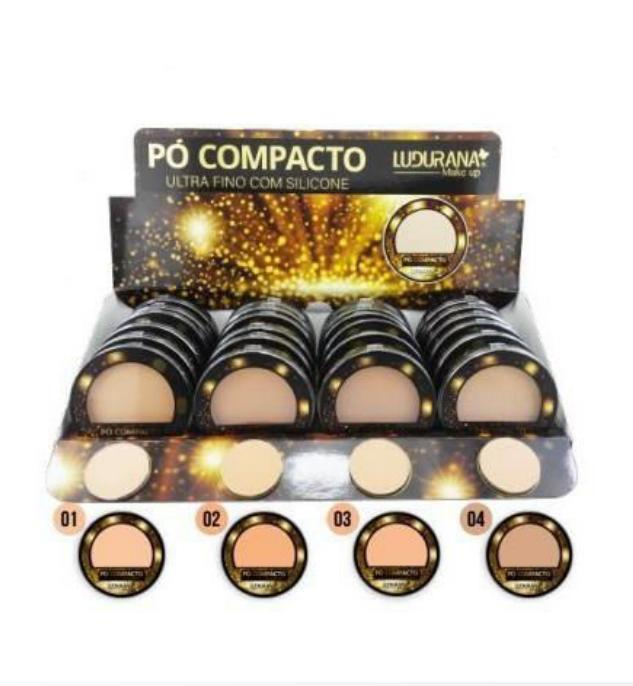 PÓ COMPACTO ULTRA FINO LUDURANA BOX COM 24 UN