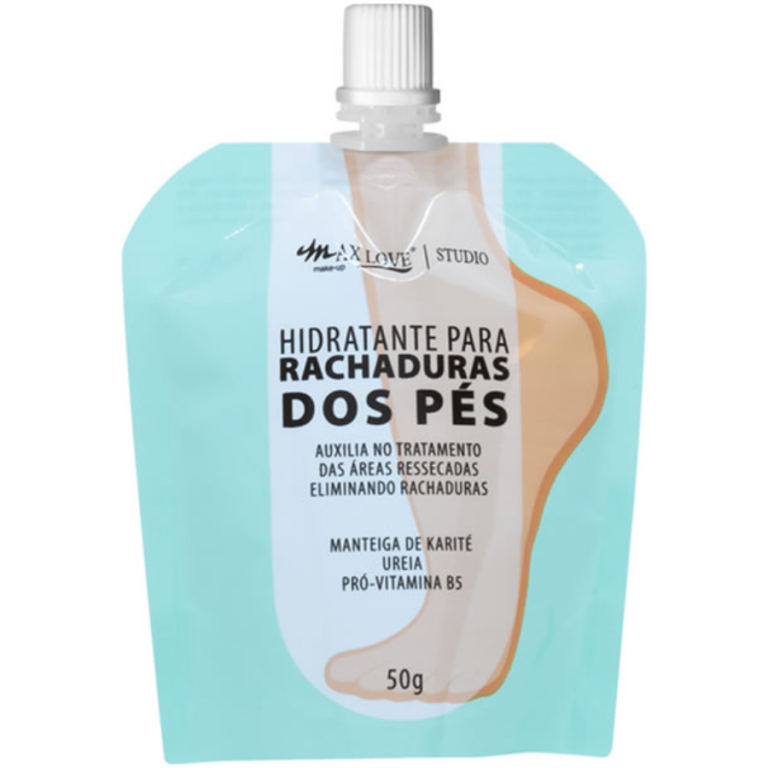 CREME HIDRATANTE POUCH PARA RACHADURAS DOS PÉS 50G MAX LOVE