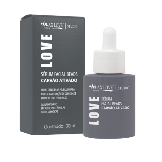SÉRUM FACIAL CARVÃO ATIVADO MAX LOVE BOX COM 24 UN