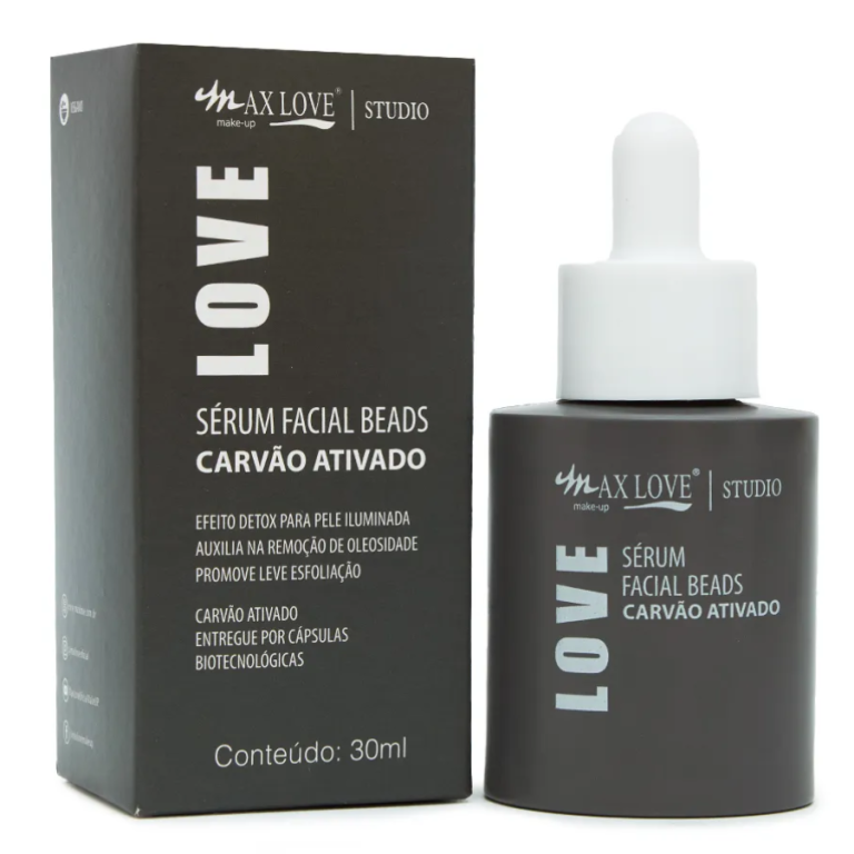 SÉRUM FACIAL CARVÃO ATIVADO MAX LOVE BOX COM 24 UN
