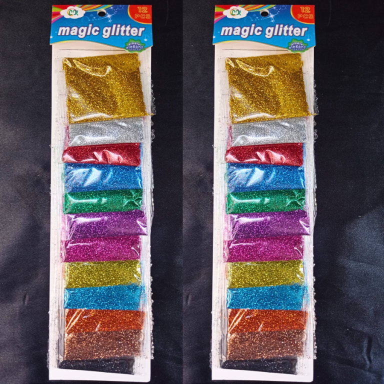 CARTELA DE GLITTER COM 12 CORES