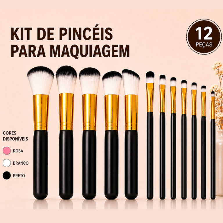 KIT PINCÉIS KABUKI COM 10 PEÇAS