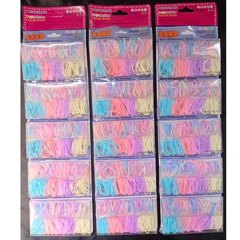 CARTELA DE GOMINHA PASTEL COLORIDA COM 5 KITS