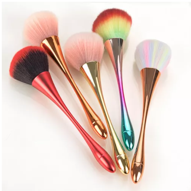 PINCEL ESPANADOR DE PÓ PARA UNHA E ROSTO BOX COM 12 UN