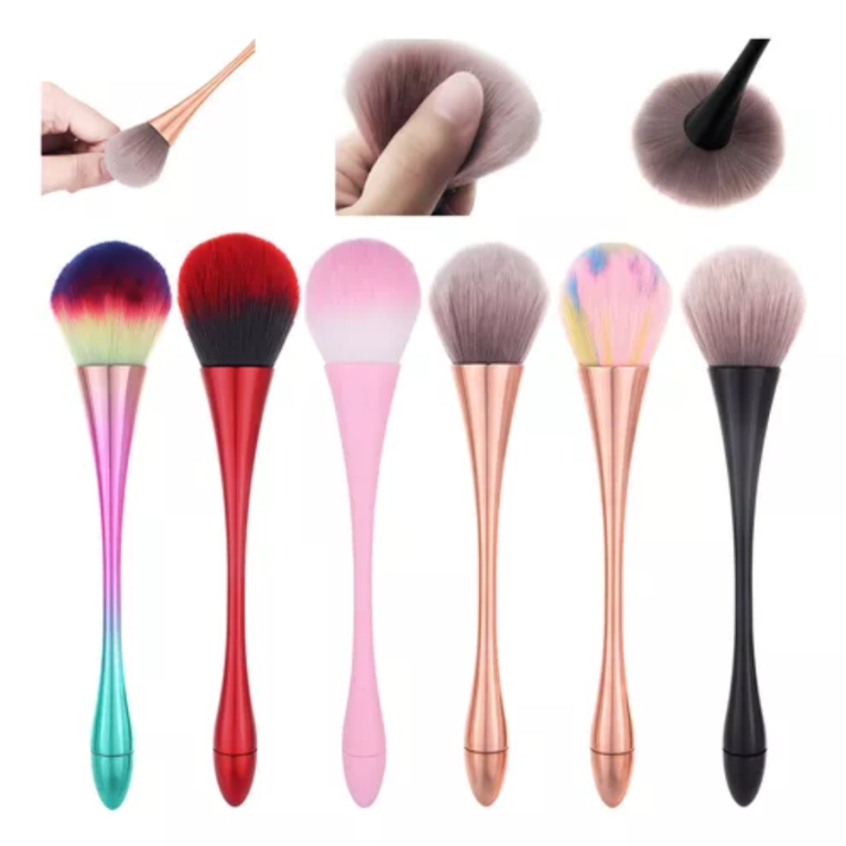 PINCEL ESPANADOR DE PÓ PARA UNHA E ROSTO BOX COM 12 UN