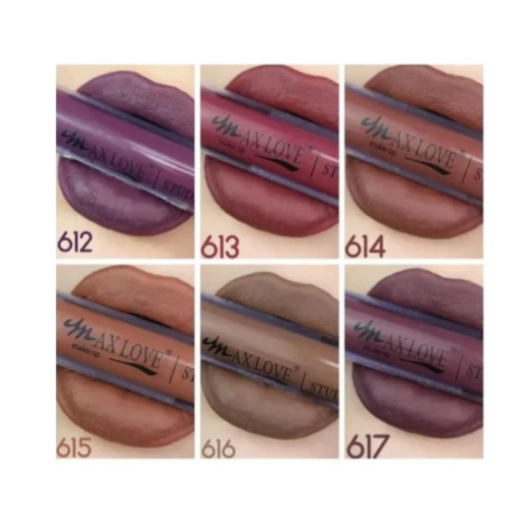 BATOM LÍQUIDO MATTE 30 HORAS MAX LOVE 612 AO 617 BOX COM 48 UN