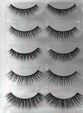 CARTELA CÍLIOS POSTIÇOS 5D 5 PARES SABRINA SATO