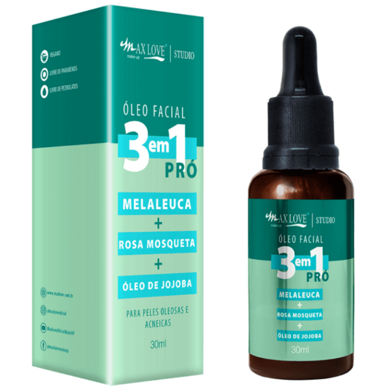 ÓLEO FACIAL 3 EM 1 PRO MAX LOVE BOX COM 24 UN
