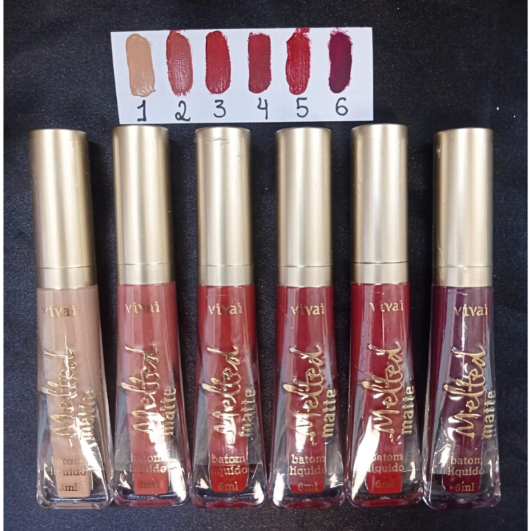 BATOM LÍQUIDO MATTE MELTED VIVAI 6ML BOX COM 24 UN