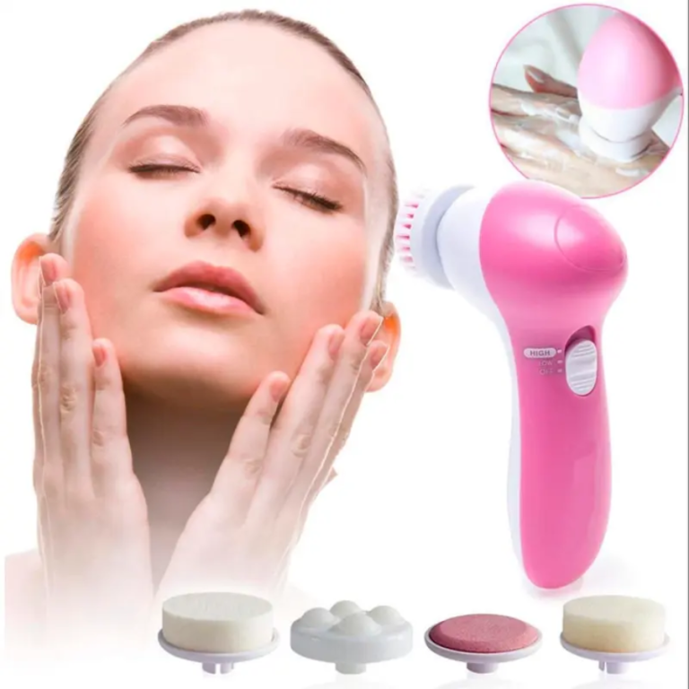 ESCOVA LIMPADORA E MASSAGEADORA FACIAL 5 PEÇAS