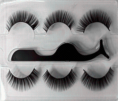 CÍLIOS POSTIÇOS 5D 3 PARES COM PINÇA SABRINA SATO