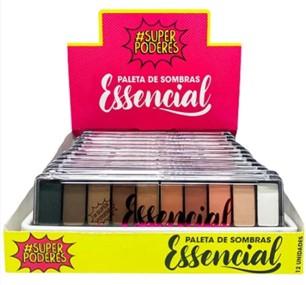 PALETA DE SOMBRA ESSENCIAL 10 CORES SUPER PODERES BOX COM 12 UN