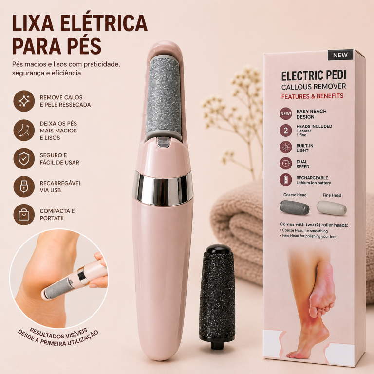 LIXA ELÉTRICA PARA OS PÉS COM REFIL