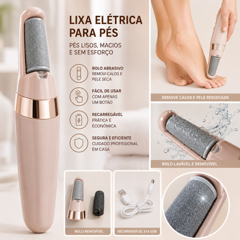 LIXA ELÉTRICA PARA OS PÉS COM REFIL