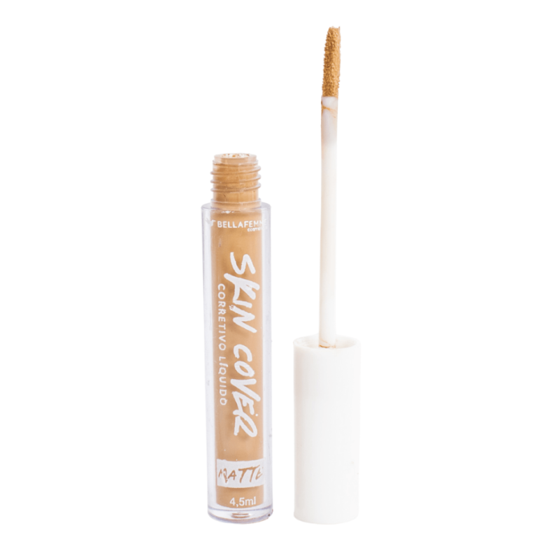 CORRETIVO LÍQUIDO SKIN COVER TONS MÉDIOS BELLA FEMME 4,5ML BOX COM 24 UN
