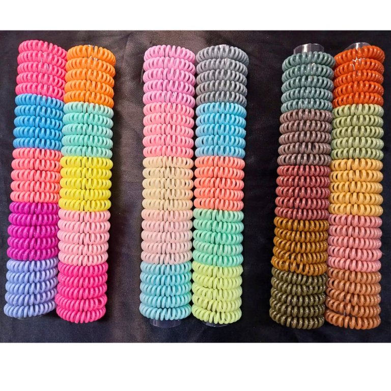 PACOTE ELÁSTICO FIO DE TELEFONE COLORIDO COM 50 UN