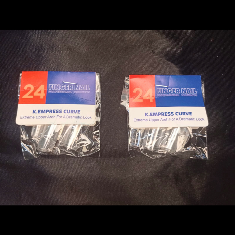 CARTELA DE UNHA TIPS TRANSPARENTE QUADRADA LONGA COM 24 KITS