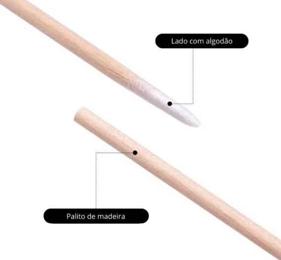 PALITOS MADEIRA PARA LIMPEZA DE UNHA PACOTE COM 100 UN