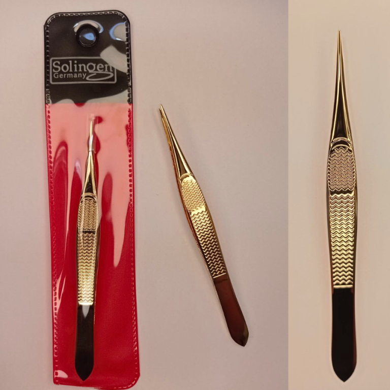 PINÇA SOLINGEN DOURADA PONTA AGULHA