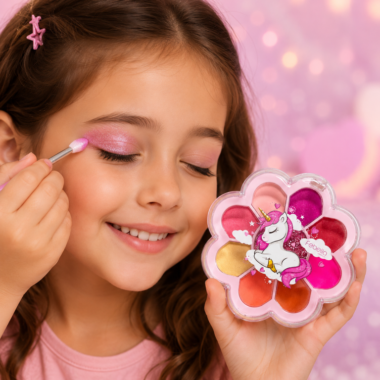 PALETA DE SOMBRA 9 CORES TEEN UNICÓRNIO FEBELLA BOX COM 24 UN