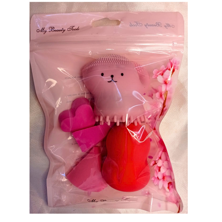 KIT 5 PEÇAS COM 1 ESFOLIANTE POLVINHO  4 ESPONJAS VARIADAS