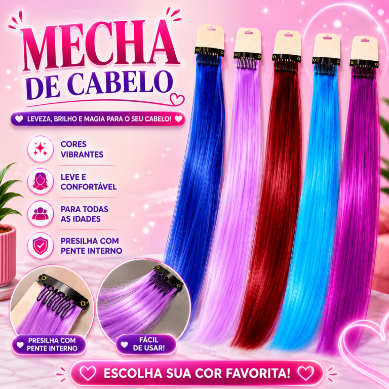 MECHA COR ÚNICA COM PENTE PRESILHA