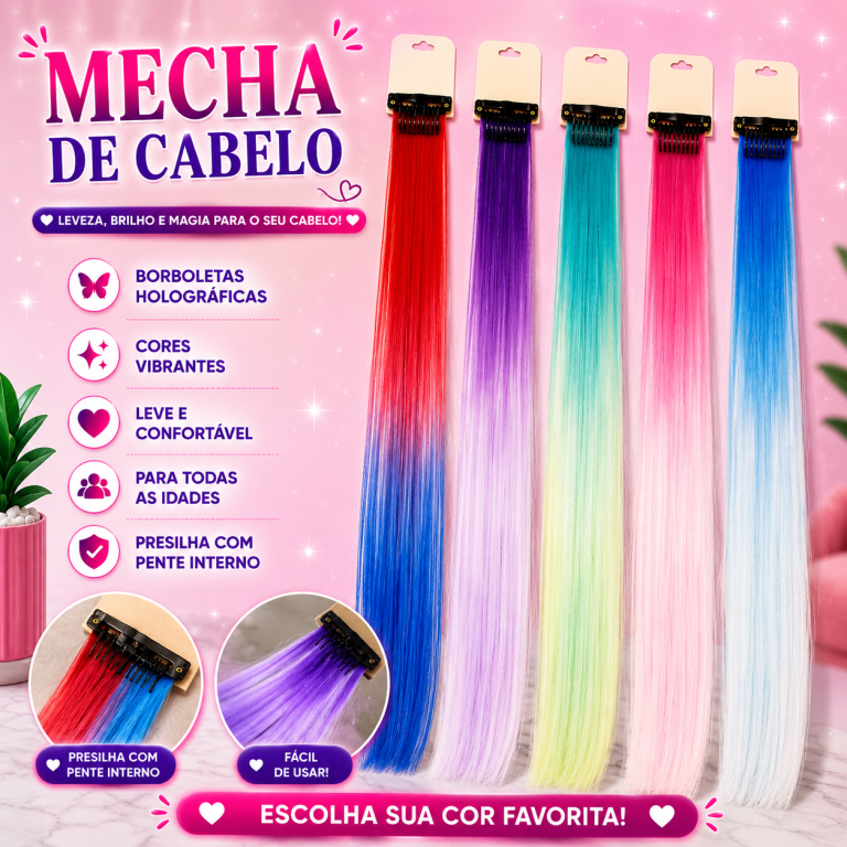 MECHA DUAS CORES COM PENTE PRESILHA