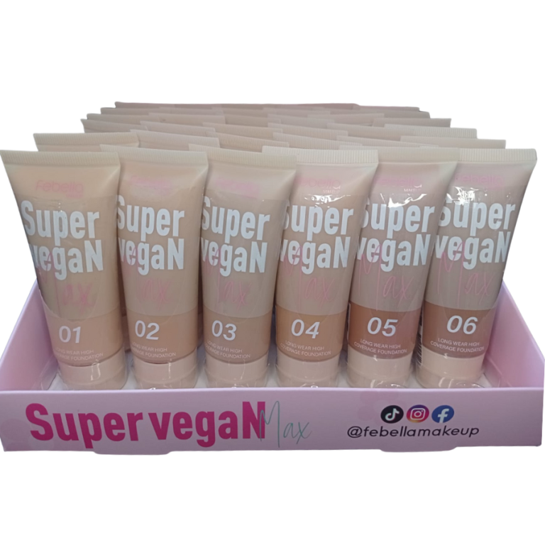 BASE LÍQUIDA VEGANA 45 ML FEBELLA BOX COM 36 UN
