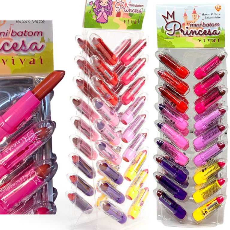 CARTELA BATOM MINI PRINCESA VIVAI COM 36 UN