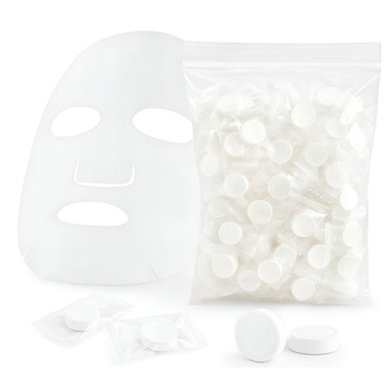 PACOTE COM 50 TOALHAS FACIAIS COMPRIMIDAS