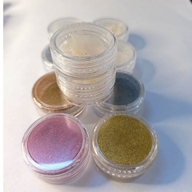 KIT PÓ CROMADO COM MADRE PÉROLA COM 10 UN