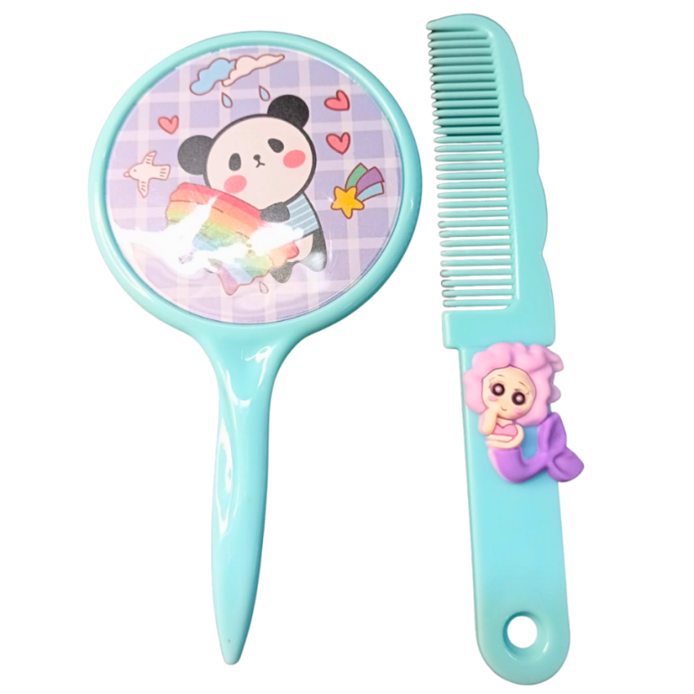 ESPELHO COM PENTE INFANTIL TAMANHO:14,5CM