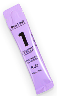 REFIL GEL SCULPING REAL LOVE 15 ML TRANSPARENTE 01