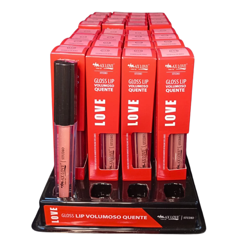 LIP GLOSS VOLUMOSO QUENTE  COR 153 MAX LOVE BOX COM 32 UN