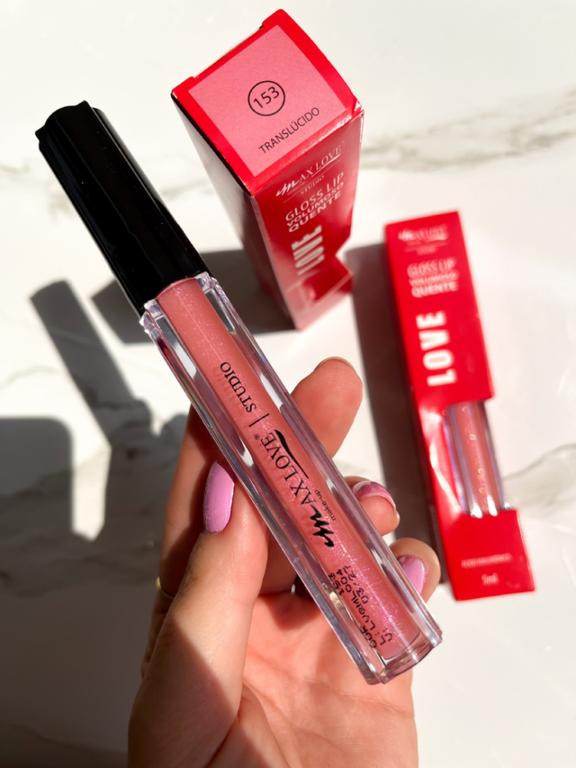 LIP GLOSS VOLUMOSO QUENTE  COR 153 MAX LOVE BOX COM 32 UN