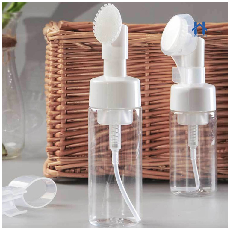 FRASCO PUMP COM ESCOVINHA DE SILICONE PARA LIMPEZA FACIAL 150ML