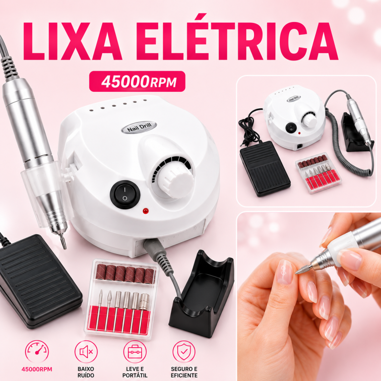LIXA ELÉTRICA PROFISSIONAL PORQUINHO NAIL DRILL 45000 RMP