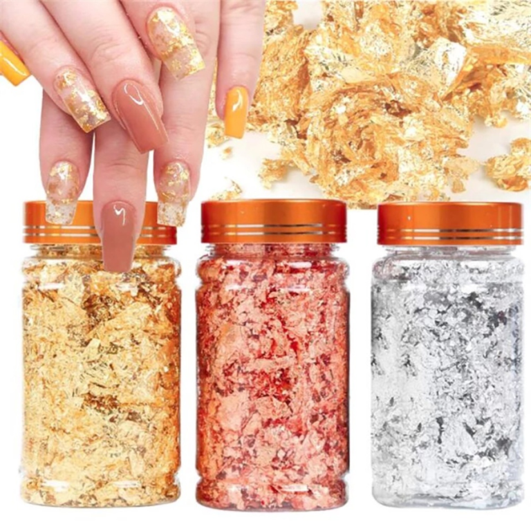 ENFEITE FOLHAS DE OURO ROSÊ POTE GRANDE 10CM