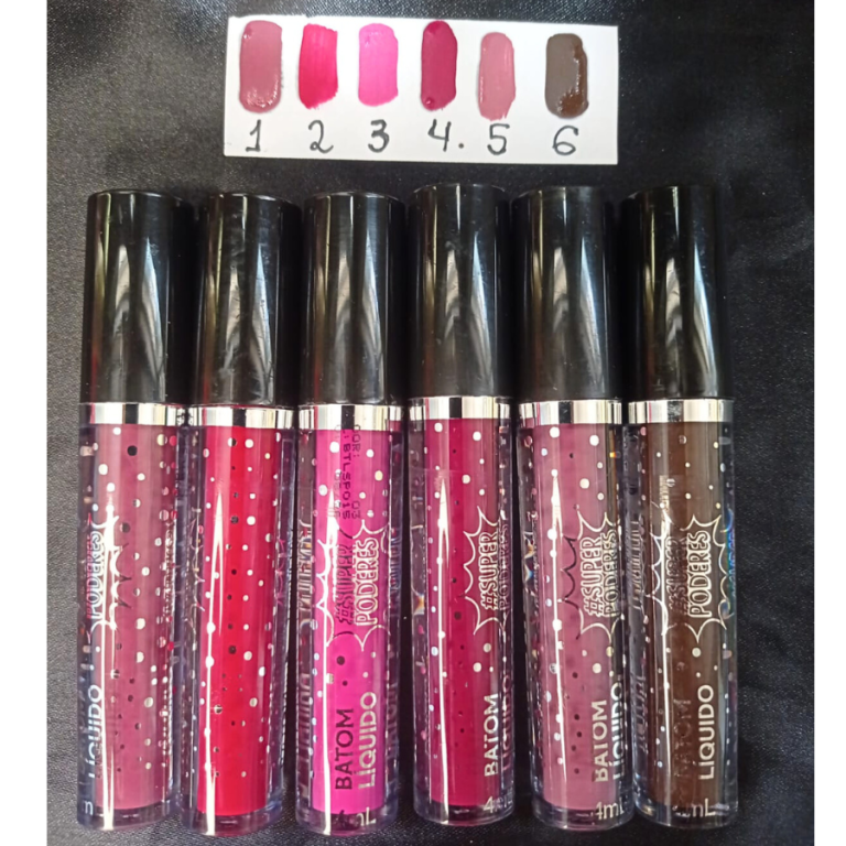 BATOM LÍQUIDO 6 CORES SUPER PODERES 4ML BOX COM 36 UN