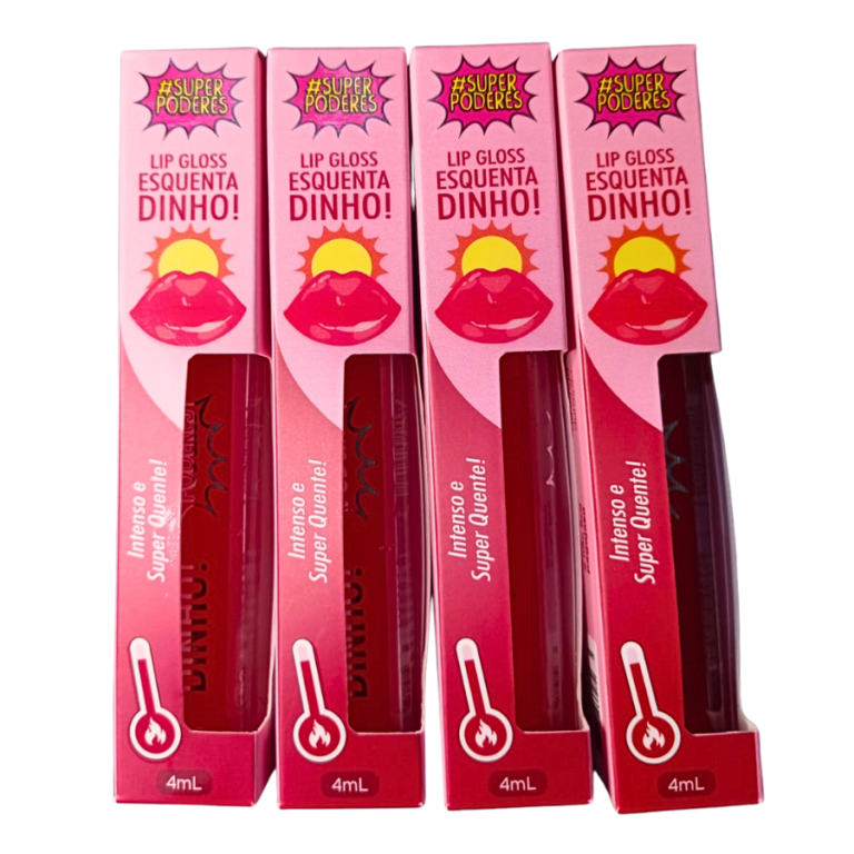 LIP GLOSS ESQUENTADINHO SUPER PODERES BOX COM 24 UN