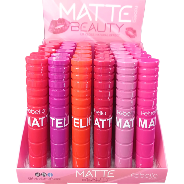 BATOM MATTE LÍQUIDO MATTE BEAUTY FEBELLA 6G BOX COM 36 UN