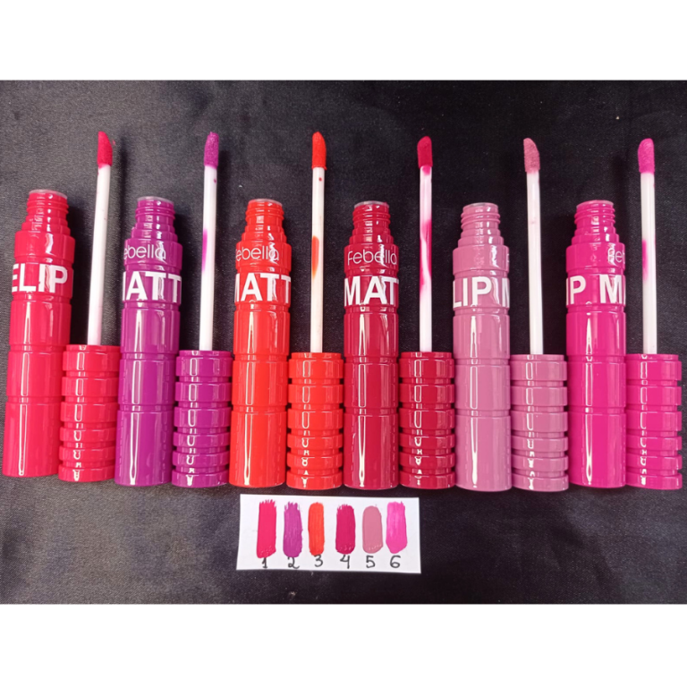 BATOM MATTE LÍQUIDO MATTE BEAUTY FEBELLA 6G BOX COM 36 UN