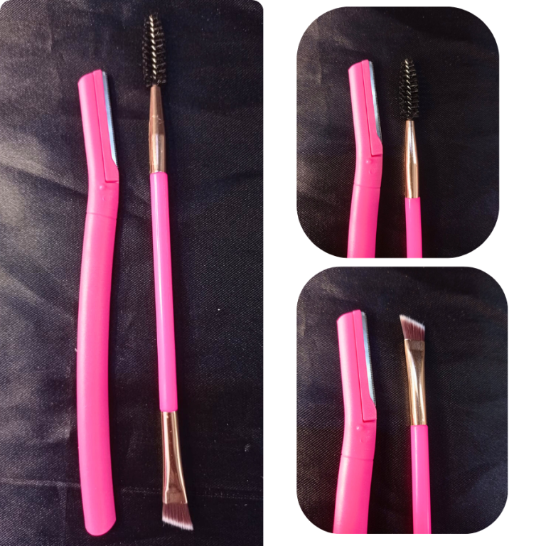 KIT PINCEL DUPLO MAIS NAVALHA PARA SOBRANCELHA