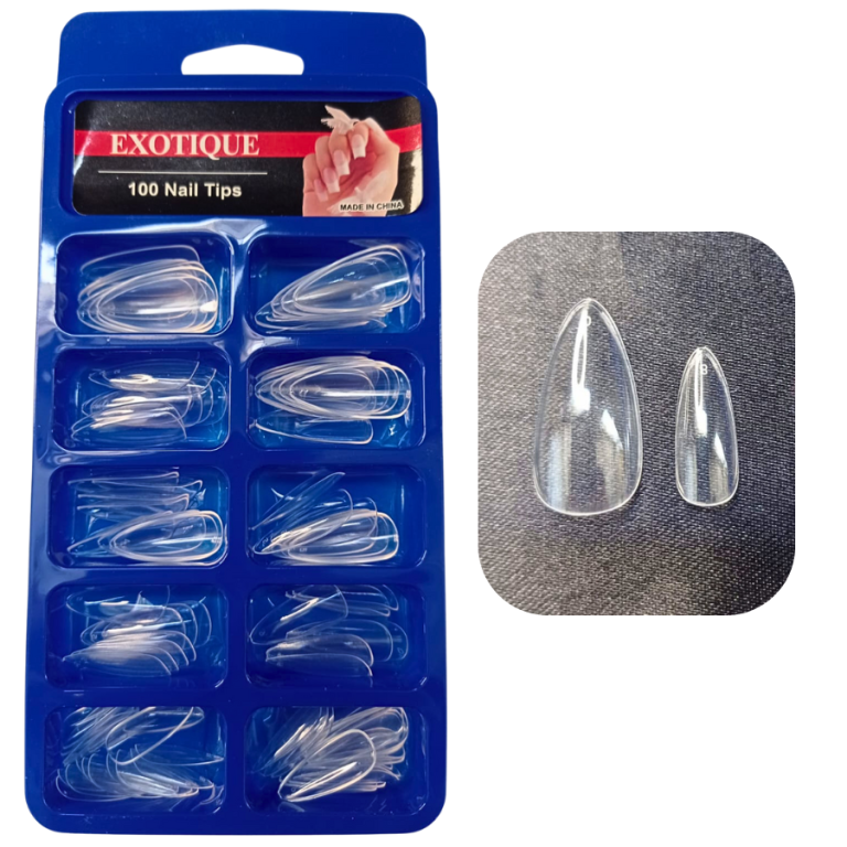 CARTELA DE UNHA A. POSTIÇA AMENDOADA COM 100 UN