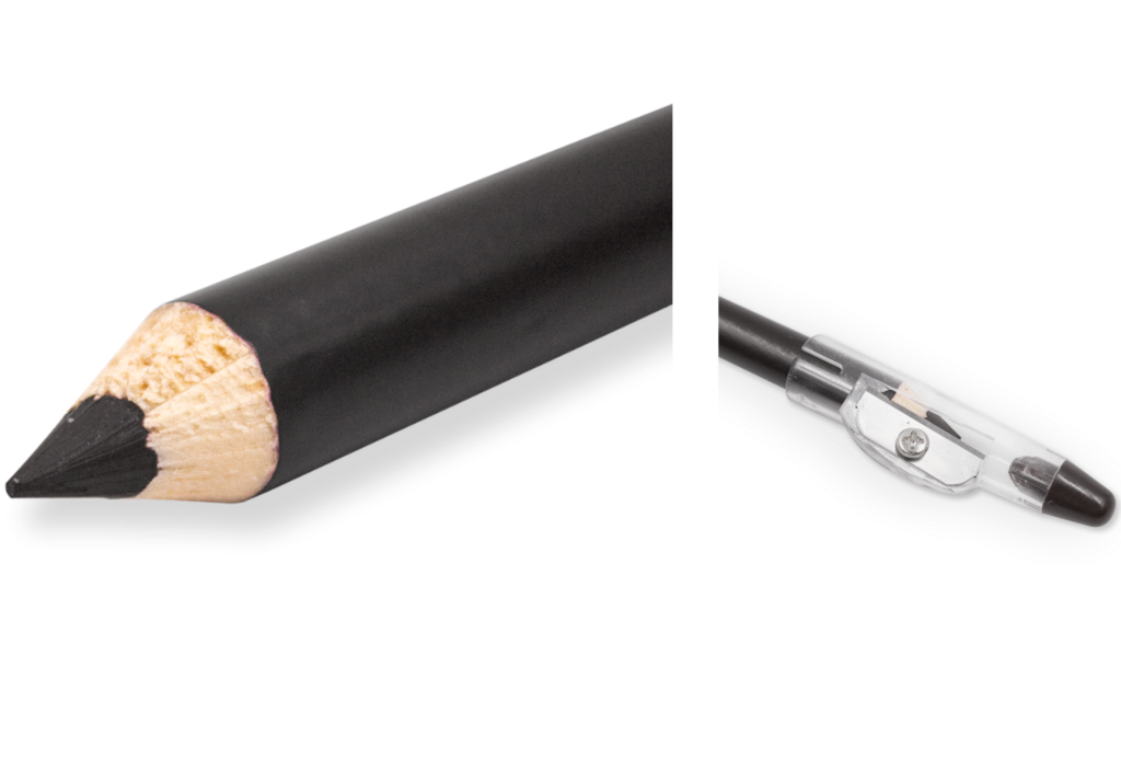 LÁPIS DE SOBRANCELHA COM APONTADOR PRETO REAL LOVE BOX COM 12 UN