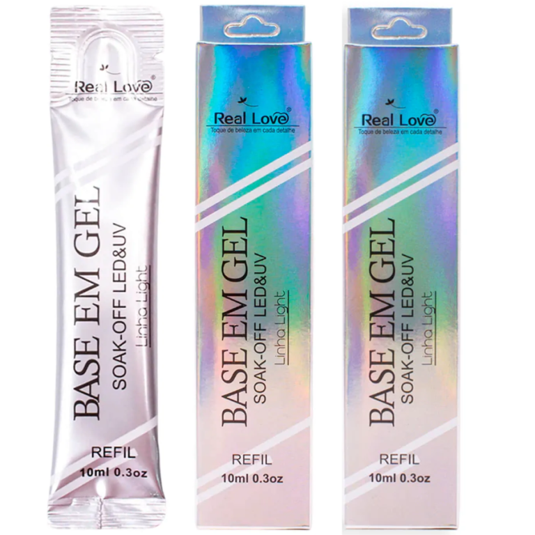 REFIL BASE EM GEL SOAK OFF LED REAL LOVE 10 ML