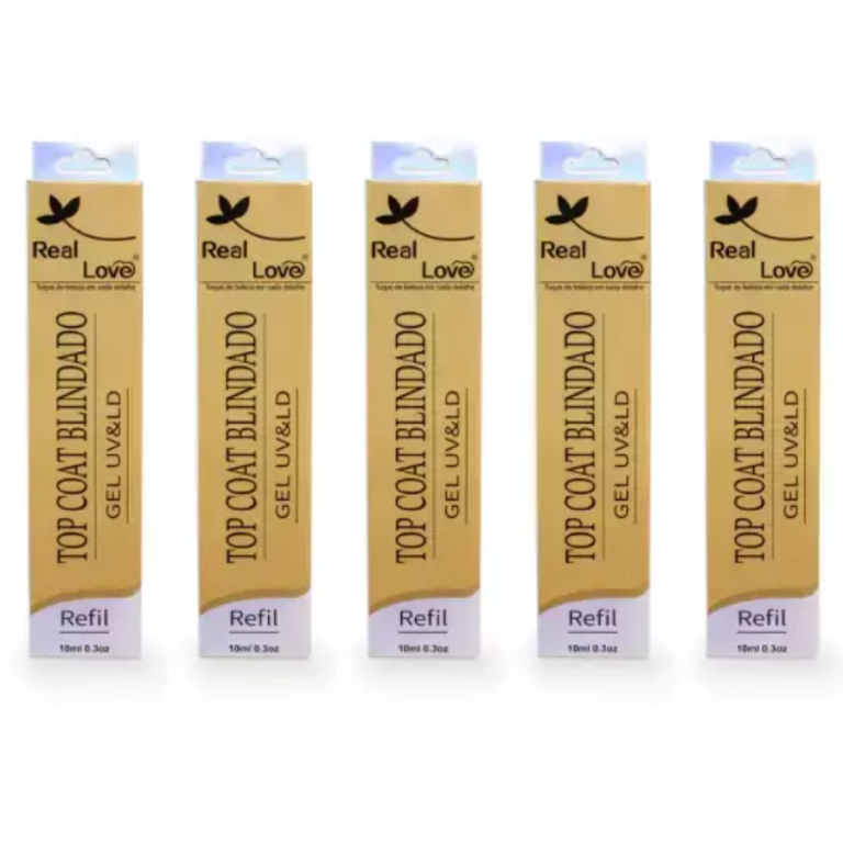 REFIL TOP COAT BLINDADO GEL UV LED REAL LOVE 10 ML